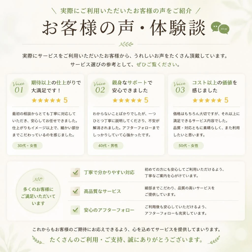 お客様の声