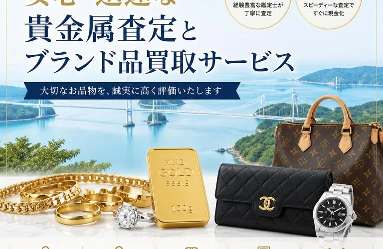 瀬戸内市で安心・迅速な貴金属査定とブランド品買取サービス