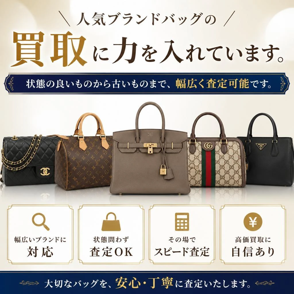 ブランドバッグの高価買取