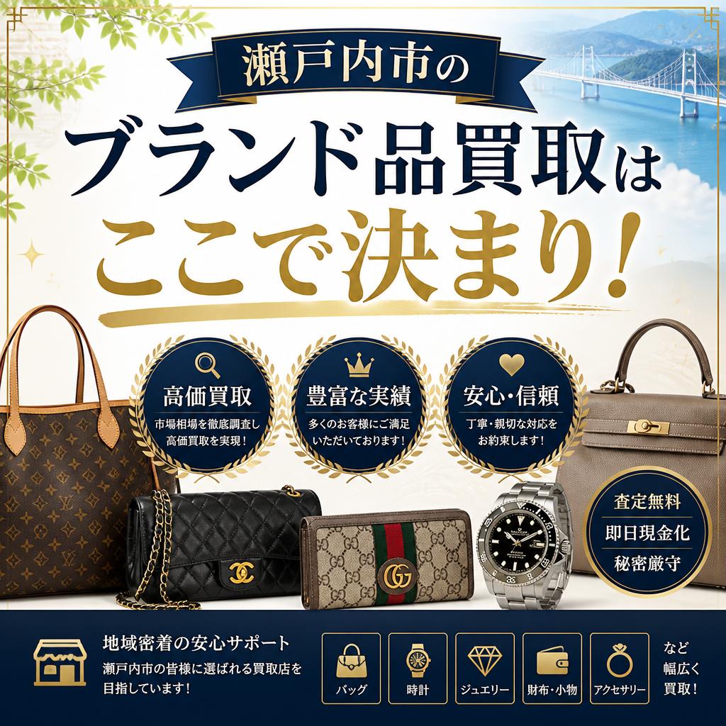 瀬戸内市のブランド品買取はここで決まり！