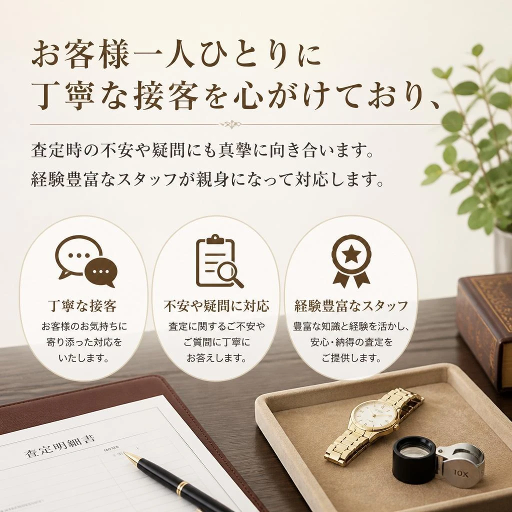 丁寧な接客で安心査定