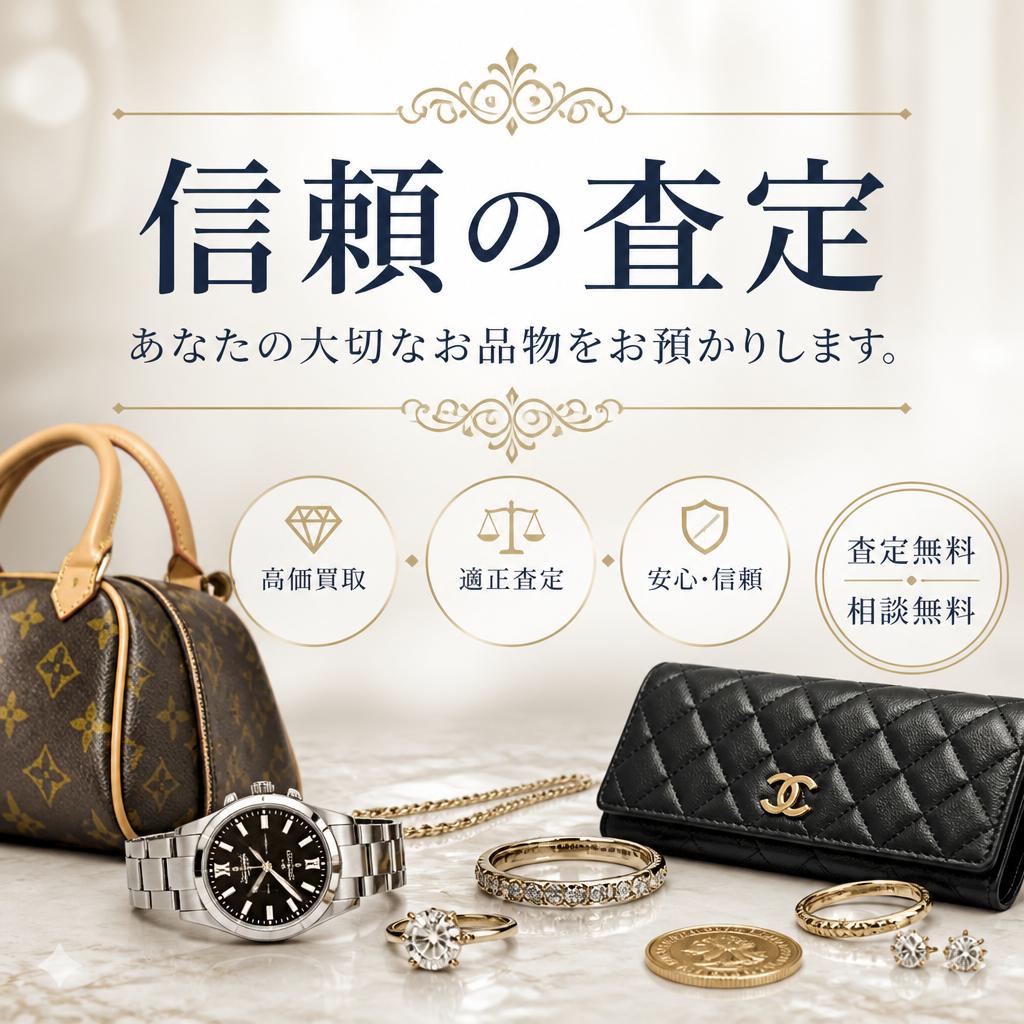 信頼の査定、あなたの大切なお品物をお預かりします。