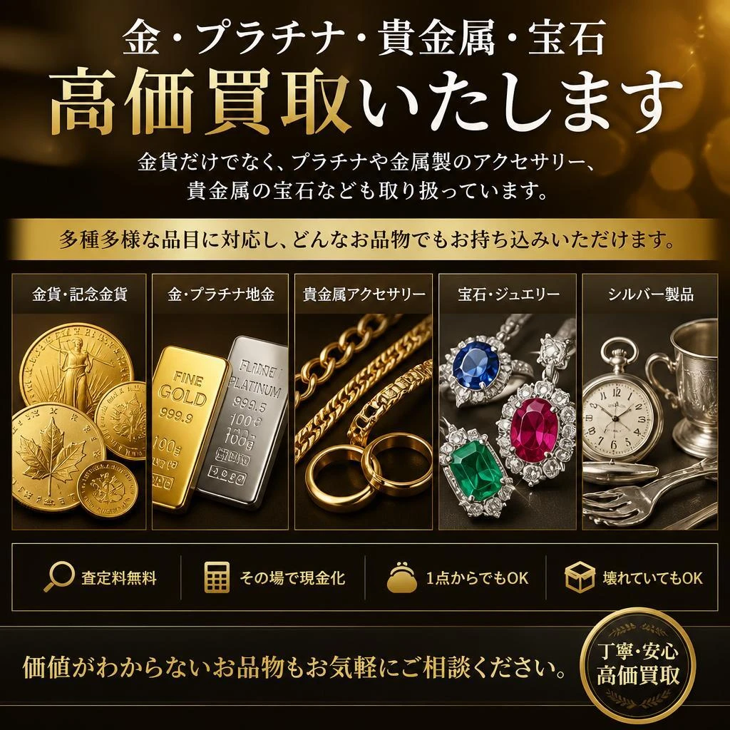 幅広い買取品目