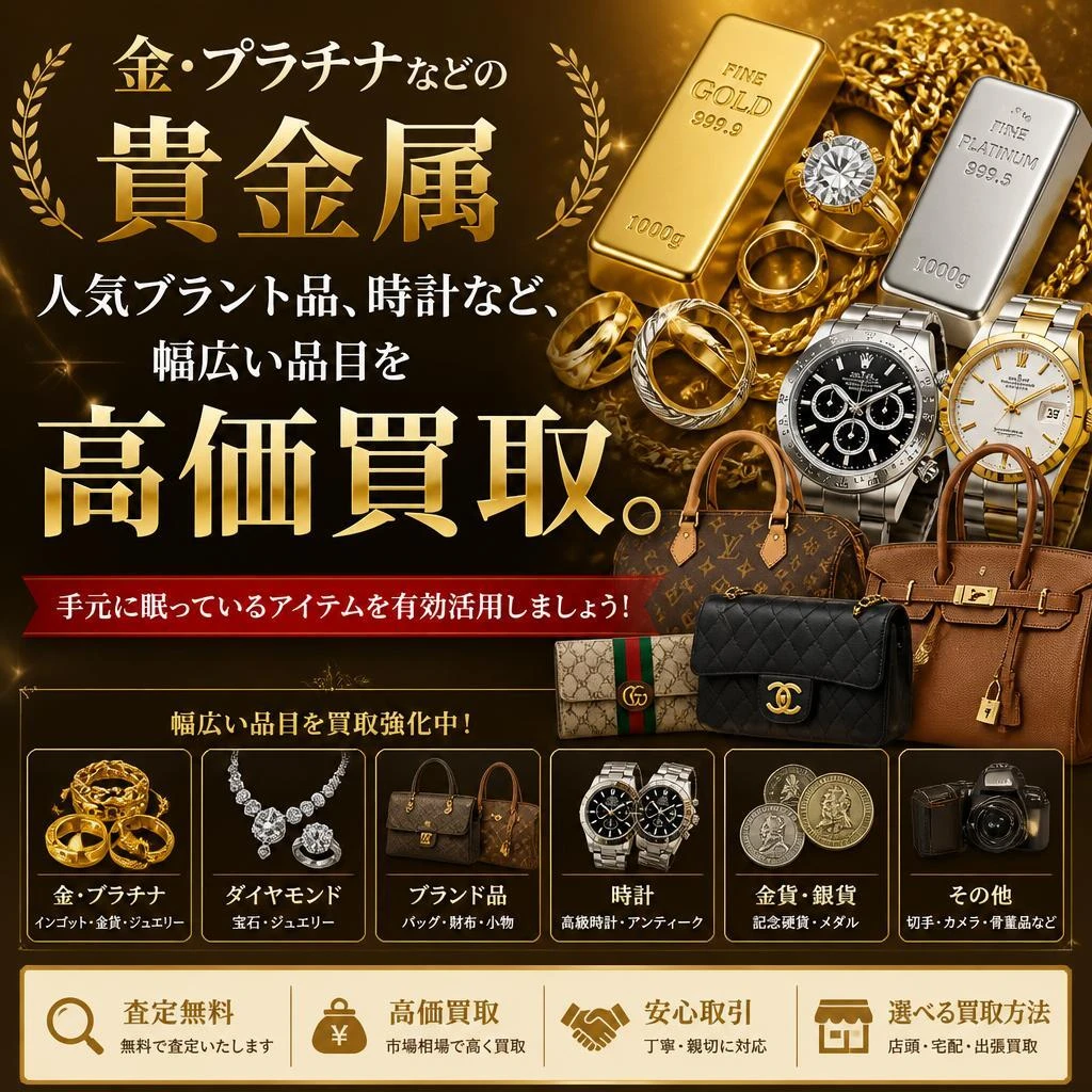 豊富な買取品目