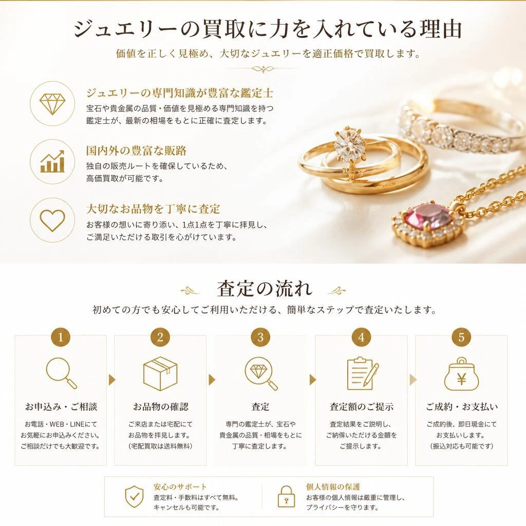 ジュエリー買取の強化