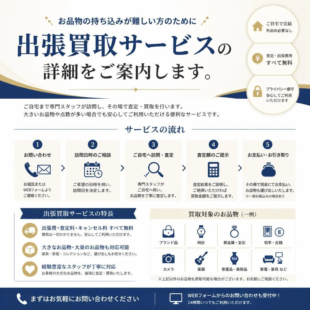 出張買取サービスのご案内