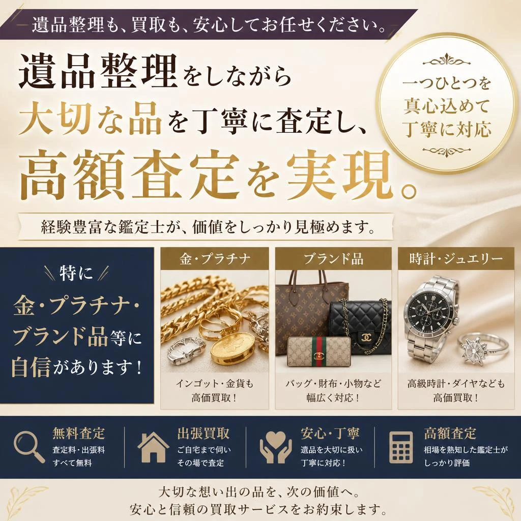 遺品の買取サービスの特長