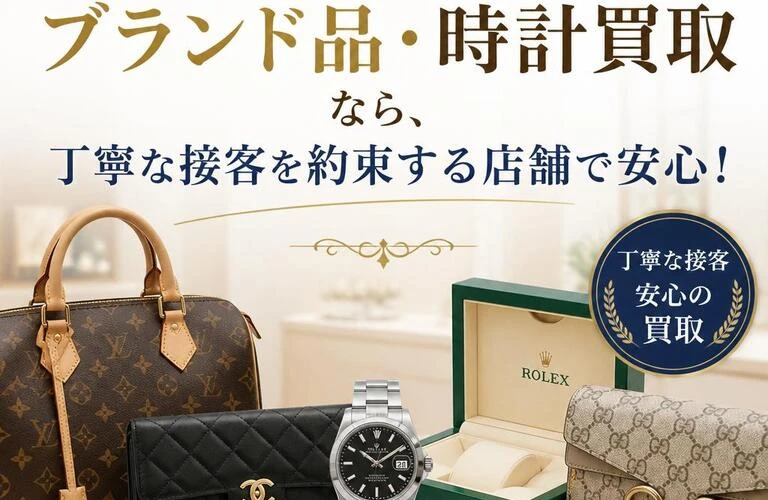 「岡山市瀬戸・平島でのブランド品・時計買取なら、丁寧な接客を約束する店舗で安心！」