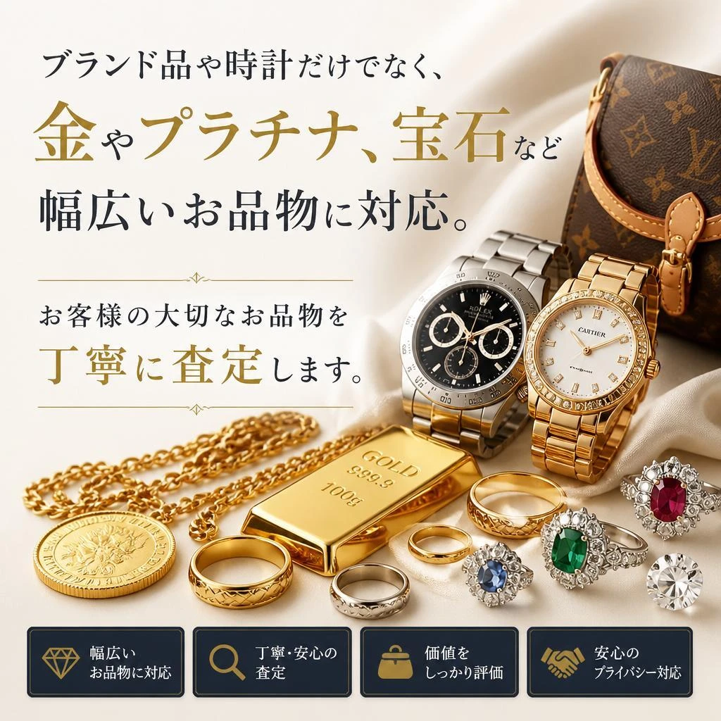 豊富な品目での査定