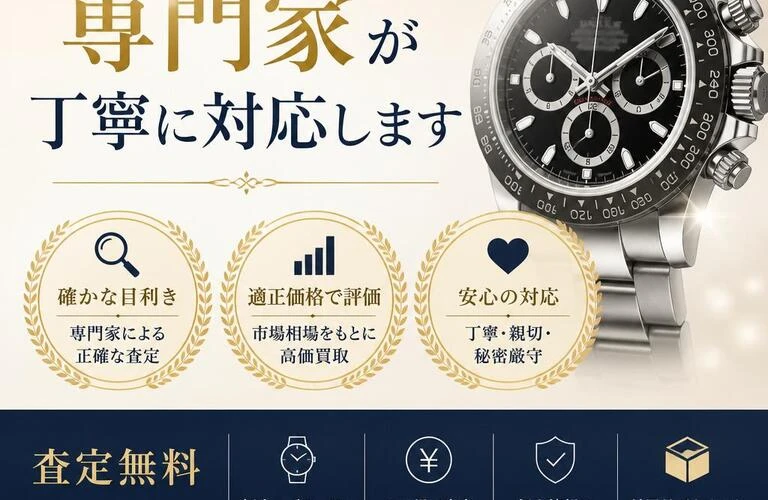 時計の査定はお任せ！専門家が丁寧に対応します