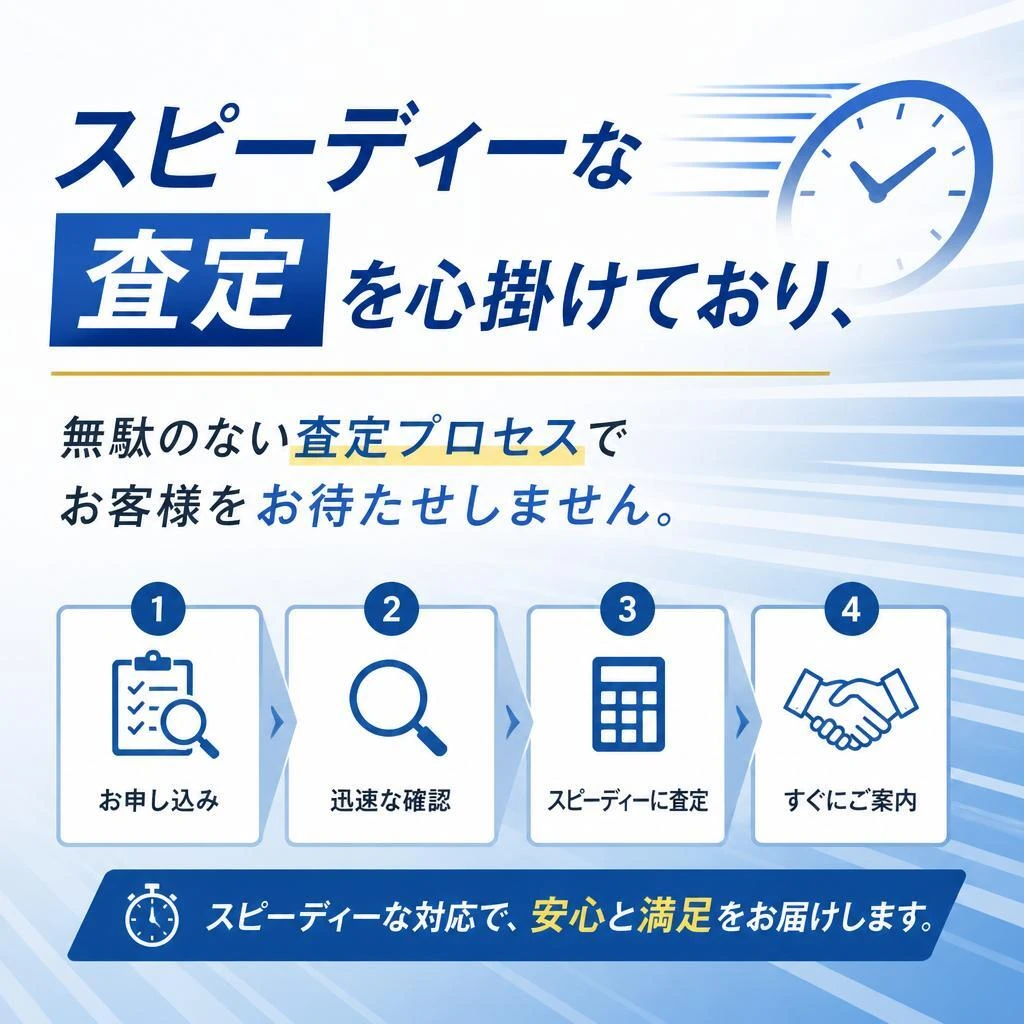 丁寧で迅速な査定プロセス