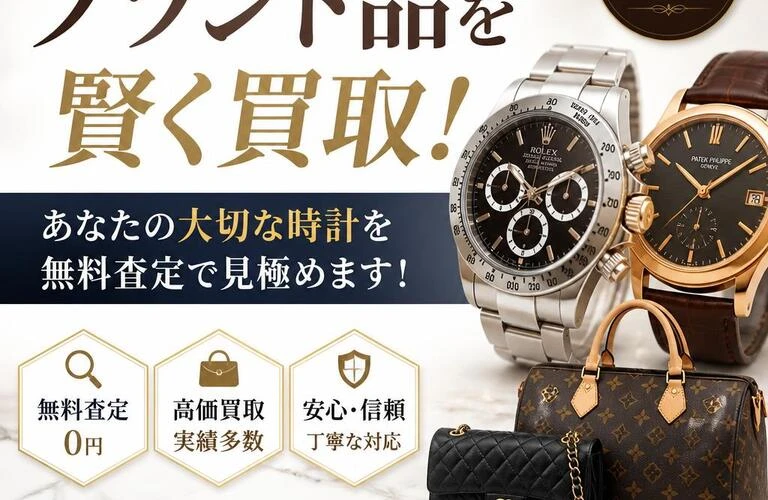 岡山市でブランド品を賢く買取！あなたの大切な時計を無料査定で見極めます！