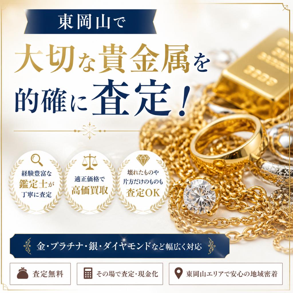 東岡山で大切な貴金属を的確に査定！金買取専門店の信頼性