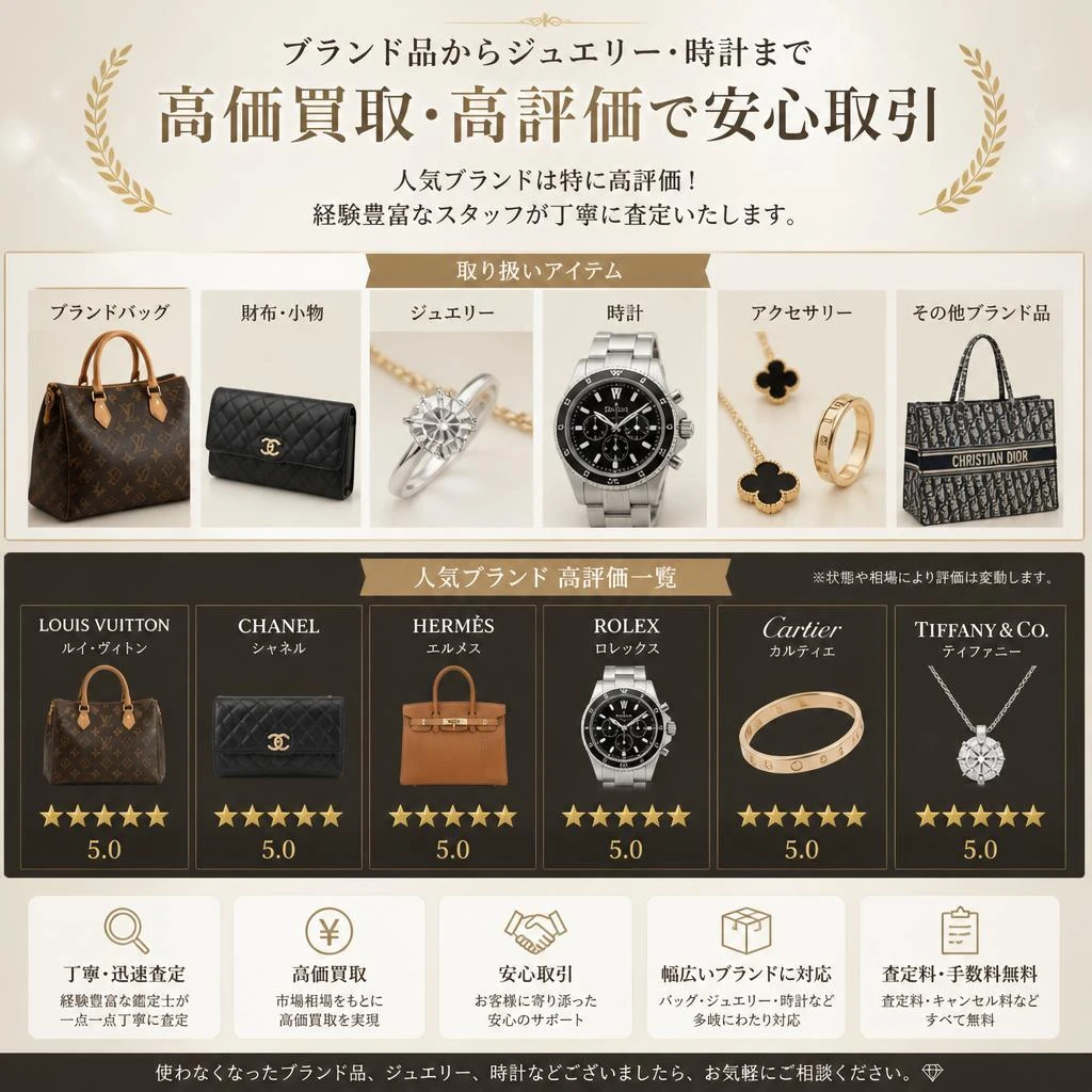 豊富な買取品目