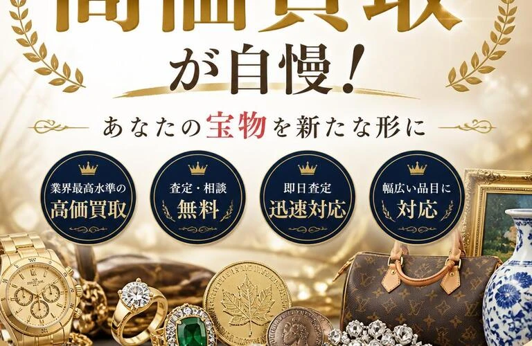 高価買取が自慢！あなたの宝物を新たな形に