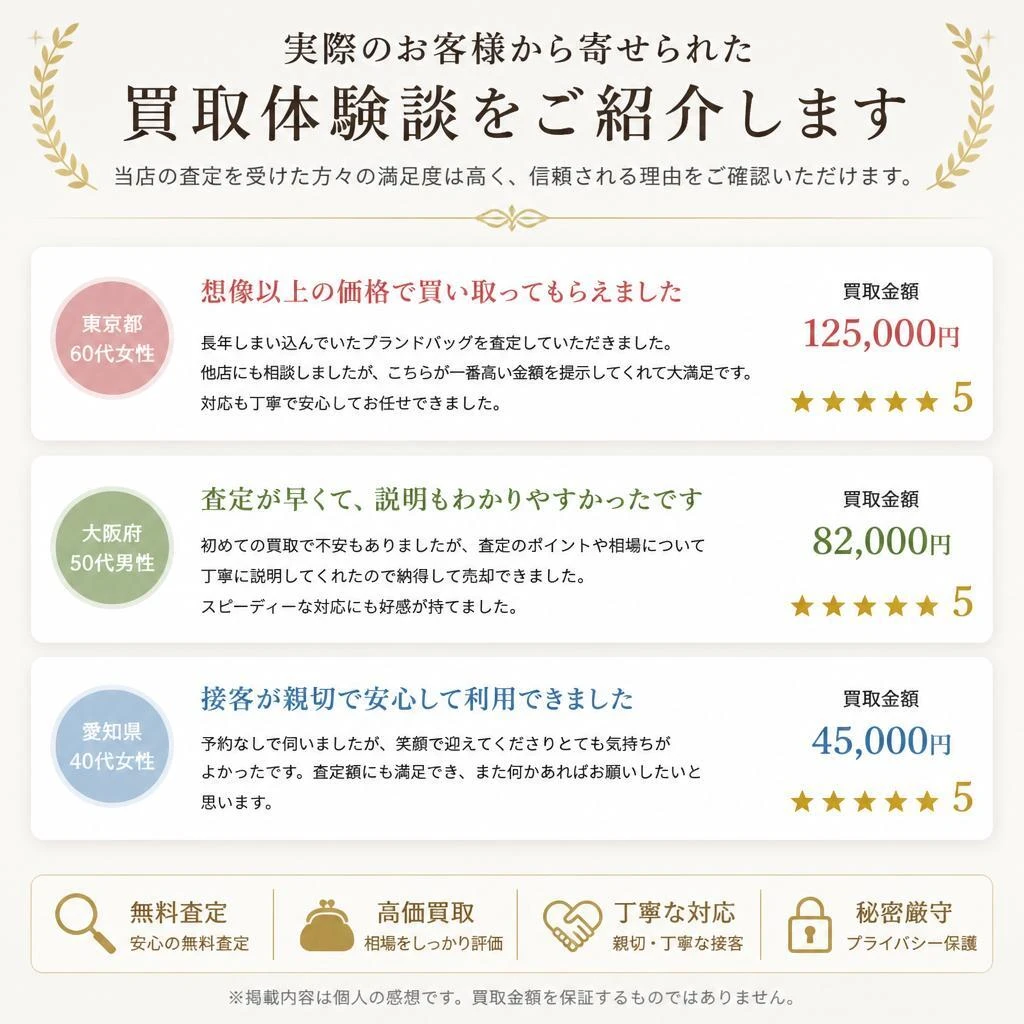 お客様の声：満足のお声が続々！