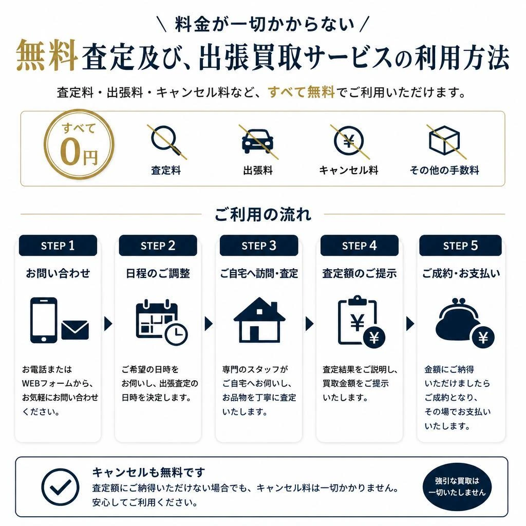 5. 無料査定と出張買取のご案内