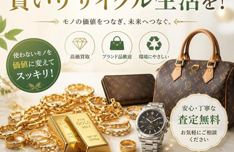 金・貴金属・ブランド品を手放して、賢いリサイクル生活を！