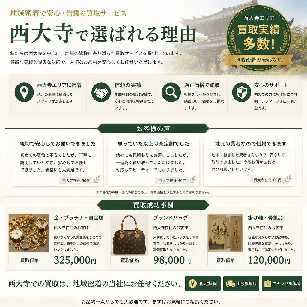 西大寺の信頼できる買取業者