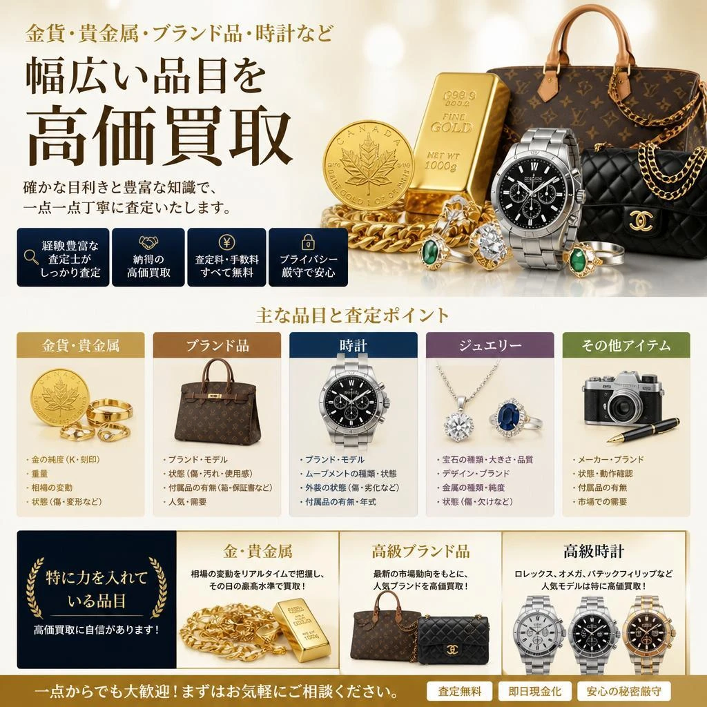 2. 多彩な買取品目
