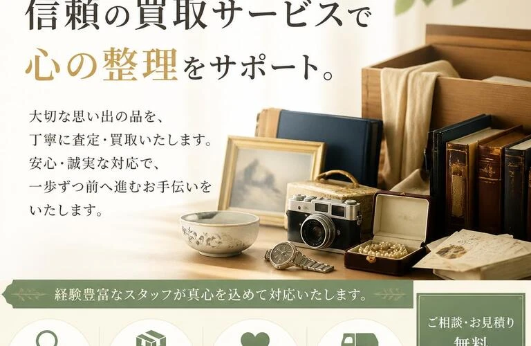 遺品整理もスムーズに。信頼の買取サービスで心の整理をサポート。