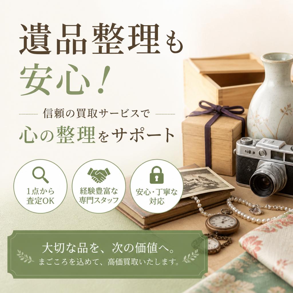 遺品整理も安心！信頼の買取サービスで心の整理をサポート