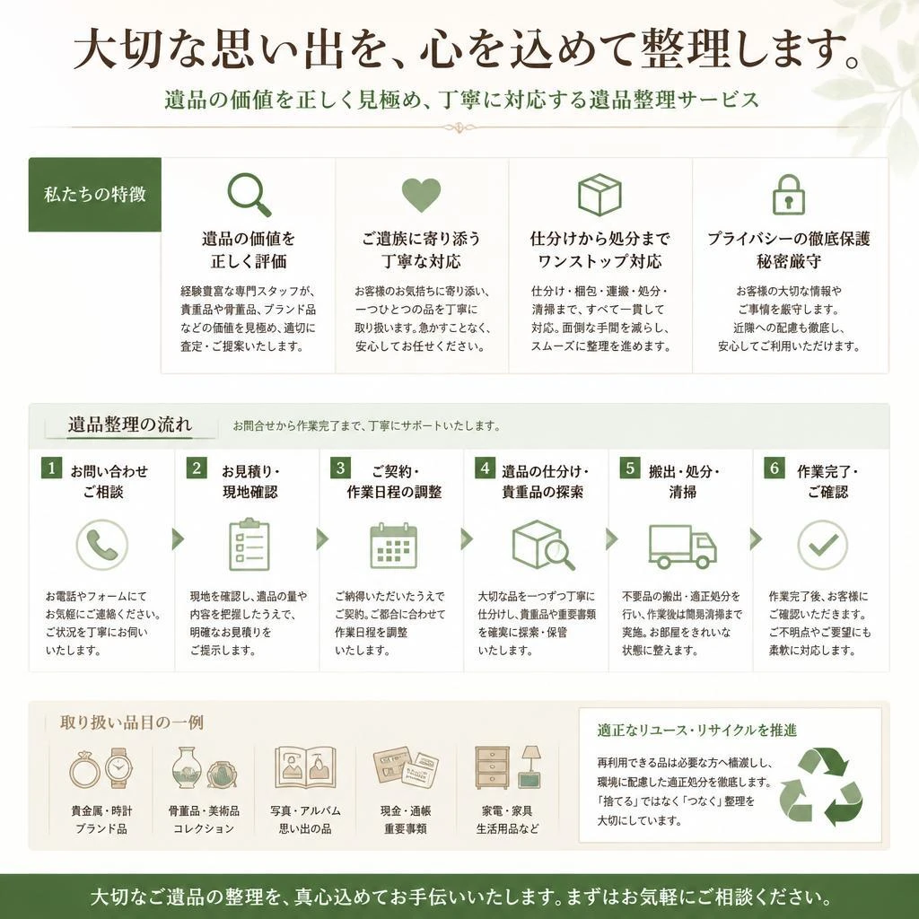 私たちの遺品整理サービス
