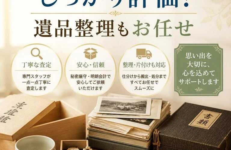 大切な思い出をしっかり評価！遺品整理もお任せ