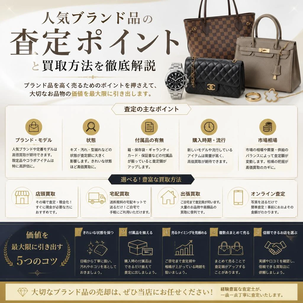 4. ブランド品買取のポイント