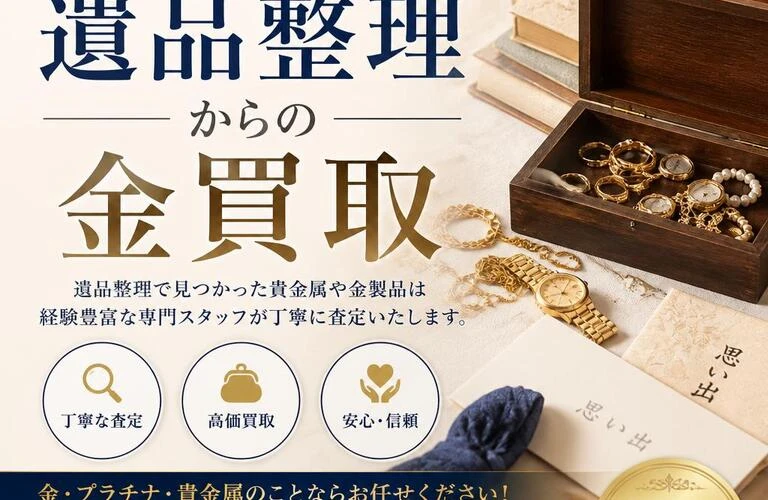大切な思い出を受け継ぐために！遺品整理からの金買取は東岡山の大吉岡山平島店で
