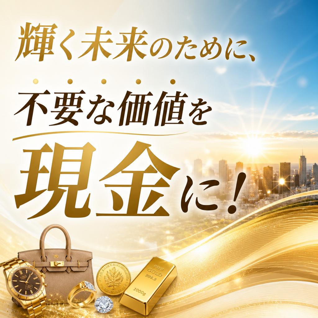 「輝く未来のために、不要な価値を現金に！」