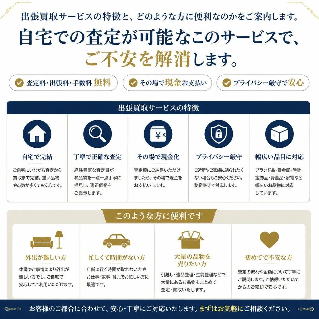 出張買取サービスの利便性
